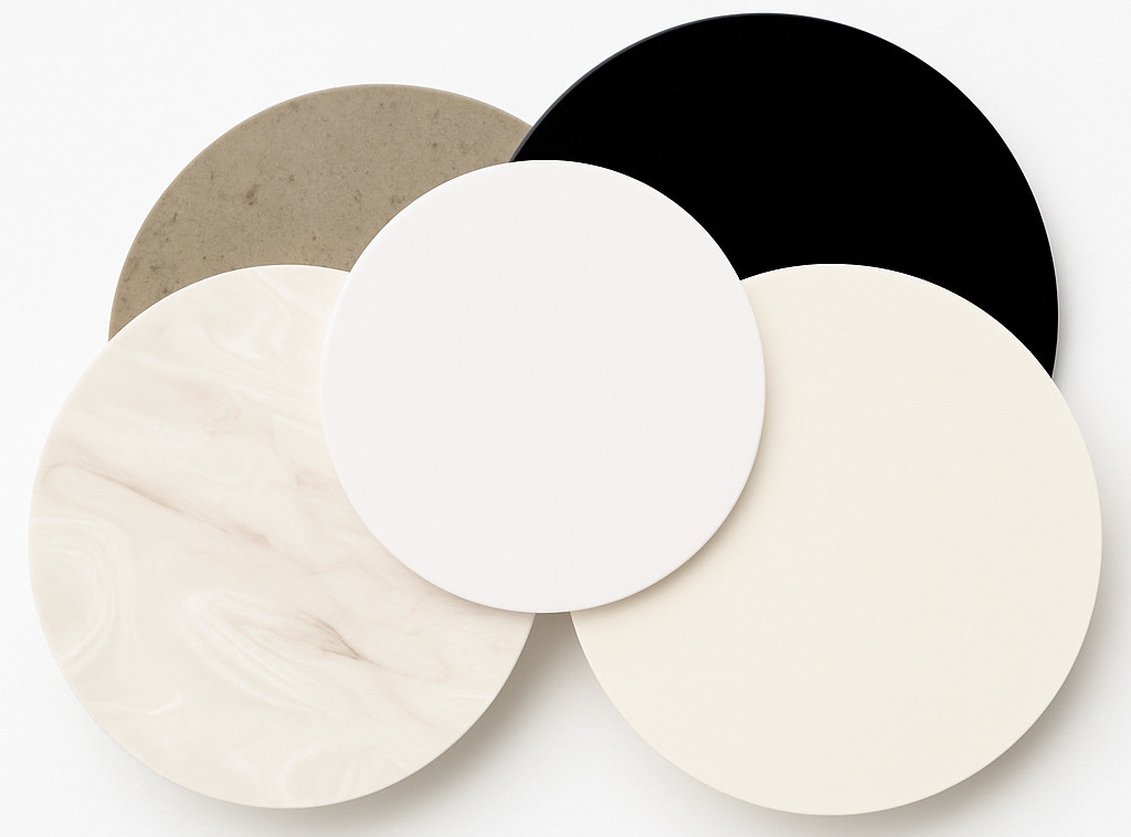 Runda Corian skivor